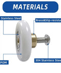 19mm Shower Door Rollers Replacement Set 6 Pieces For Sliding Doors 304 Stainless Steel Screws Copper Core And POM Wheels