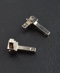 10 Sets Replacement Eyewear Hinges For Glasses And Sunglasses With Spring Hinges Alloy Silver Tone viewed on black surface