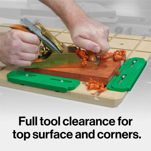 Low Profile Edge Guide That Slaps For Dovetail Router Grooves And MATCHFIT System Fourteen Degree By One Half Inch Tracks in use