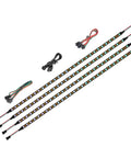 Individually Addressable 4 Pack 19 Inch WS2812B LED Strip For 5V 3 Pin Headers Plug And Play Compatible With Asus Aura Sync Gigabyte RGB Fusion MSI Mystic Light And Polychrome RGB Motherboards, showing 4 LED strips with connectors