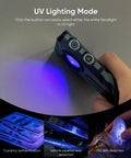 Beast Magnetic EDC Flashlight 2000 Lumens Rechargeable LED with UV light on currency, pipeline, and pet detection.