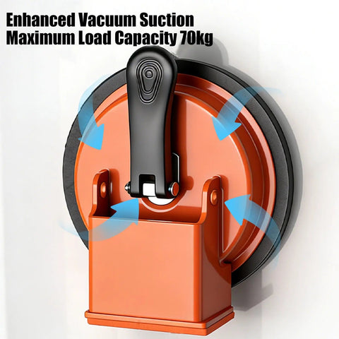 Pro Grade Floor Suction Cup Tool for Tile and Plank Installations with strong vacuum adhesion on wall