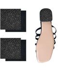 Durable One Quarter Inch Thick Rubber Heel Repair Patches For Shoes Black No Slip Diamond Pattern 4 Pack For Easy Resoling And Maximum Grip That Keeps Your Steps Safe And Stable All Day installed on shoe sole