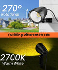Low Voltage Landscape Lighting 12 To 24V 800 Lumens 7W Warm White 2700K IP66 Waterproof Outdoor LED Lights wall and ground mount