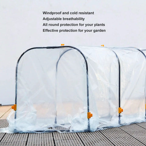 Indoor Greenhouse Set With Clear Plastic Film Brackets And Hoop Frame For Frost Protection No Fuss Setup Mini Greenhouse Cover Easy Garden Plant Shelter 100x50x55 Cm