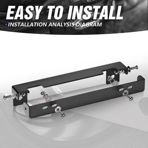 Flip Up Winch License Plate Frame For 10 Inch Hawse Fairlead Universal Front Bracket Relocation Mount Bumper Winch Roller Easy Install Fits Most Pickup Trucks Off Road SUVs And Jeeps black steel frame with hardware