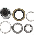 Seven Piece Boat Trailer Wheel Hub Bearing Kit For 3500 Lb Axles With 1.98 Inch Dust Cover And Grease Seal Fits 1 1/16 To 1 3/8 Inch Spindles 84 Spindle Durable Steel Bolt On Easy Install components displayed