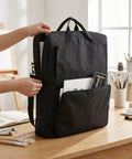 Rugged Solar Panel Carrying Case With 600D Oxford Fabric Sunlight Protection Coated Fits 100W Panels 22x4x26 Inches shown on table