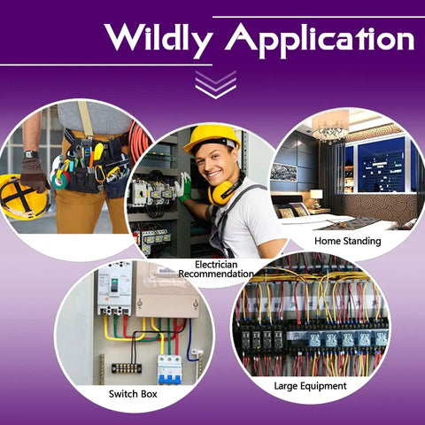 Collage showing applications of 315 Piece Spade Quick Connectors Set With 2.8mm 4.8mm 6.3mm Male And Female Crimp Terminals