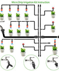 Drip Irrigation Kit 280 Pcs 147 Ft Garden Watering System With One Half Inch And One Quarter Inch Distribution Tubing Hose
