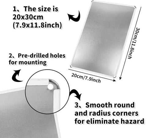 Do Not Use Lockout Metal Tin Sign 8x12 Inch Equipment Safety Warning showing dimensions and mounting holes.