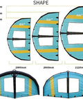 Lightweight Inflatable Surf Wing For Windsurfing And Wing Foiling, Handheld Wing With Clear Window, Sizes 4m, 5m, 6m