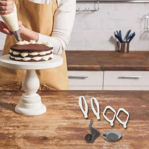 Baker using Cookie Paddles With Whip Drive For Stand Mixers, Includes 2 Cake Paddles, 2 Cookie Paddles, 1 Dough Hook Extender, And 1 Metal Whip Drive, Pro Grade Versatile Baking Attachments Set, on a cake.