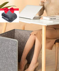 Under Desk Leg Warmer And Quiet Space Heater For Office And Home Foldable Portable Desk Heater with laptop on desk