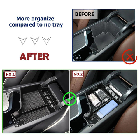 Center Console Organizer Tray For Volvo XC60 XC90 S60 S90 V60 V90 2018-2025 2021-2024 2020-2025 Armrest Insert