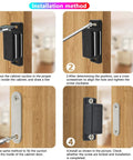 Installation method for Heavy Duty Magnetic Cabinet Door Catches Pack Of 12 With Mounting Screws, Fifteen Pound Hold Per Magnet, Black Finish
