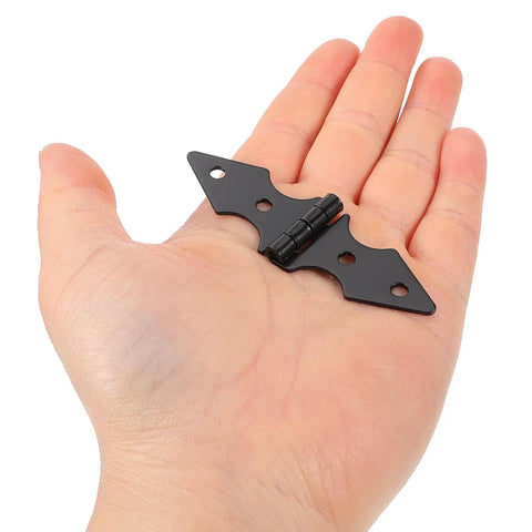 Heavy Duty Iron Gate Hinge Set, 10 Pack Yard Fence Door Hinges in palm, weather resistant and durable, easy install for outdoor garden gates