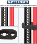 Rust-Resistant Hi-Lift Jack Handle Keeper Accessory Upgrade Bar Protector, rubber grip on metal lifting bar, easy installation.