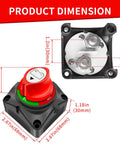 Built Tough Battery Disconnect Switch 12V To 48V DC 275A Waterproof Master Isolator dimensions diagram