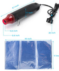 Shoe Shrink Wrap Bags Kit With 50 Pcs Of 18 By 11 Inch Bags And A Mini Heat Gun For Sneaker Storage Keep Dust Off Prevent Yellowing