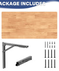 Space Saving Wall Mounted Folding Workbench For Garage And Workshop, Heavy Duty Fold Down Table Desk solid top and mounting kit