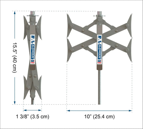 X-Chock Tire Locking Chock Wheel Stabilizer For Tandem Axle Trailers And RVs Easy Ratchet Operation Heavy Duty Steel Construction