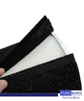 Close-up of Premium H13 True HEPA Replacement Filter Kit For Hunter HP400 Air Purifier showing HEPA filter and carbon pre-filter
