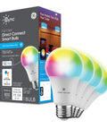Color Changing Smart LED Bulbs A19 with Bluetooth and Wi Fi, Works With Alexa and Google Assistant, 4 Pack, packaging shown
