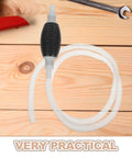 Handy Plastic Manual Oil Pump For Fast Fluid Transfer And Gas Refueling Made Easy Like A Motorbike with clear hose.