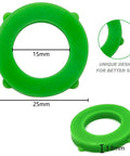 Green Silicone Washer Gasket Pack Of 20 For 3/4 Inch Garden Hose Fittings And Nozzles, Leak Proof Seals, 25mm OD, 15mm ID