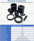 Leaf Spring Pin And Bushing Adapter Service Tool Kit For Heavy Duty Semi Trucks And Equipment Works With Pins And Bushings Starter Set components and compatibility chart