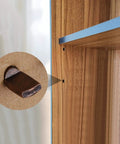 Heavy Duty Stainless Steel Shelf Support Pegs That Never Quit On You 120 Piece Kit For Bookcases Cabinets And Kitchen Shelving Systems Rust Proof And Super Easy Setup Deep Brown close-up view showing peg in wood.