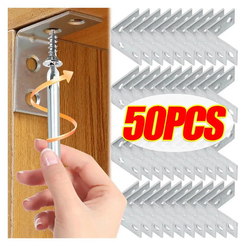 Beefy L Shaped Corner Brackets For Shelves Heavy Duty Metal Wall Mount Supports 50 Pack installation