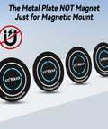Heavy Duty Four Pack Starlink Mini Gen 3 Magnetic Mount Plates With Rock Solid Self Adhesive Metal Backing For Vehicles Glass Or Aluminum Cab Roofs No Sweat Satellite Dish Setup, round black plates.