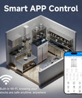 Top Shelf Commercial Fridge And Freezer Combo With Wifi Smart Control Dual Zone 36 Cu Ft shown in a modern kitchen with smart app control.