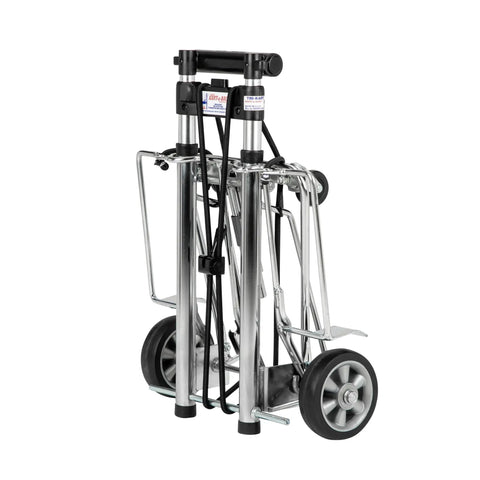 Remin Kart A Bag Tri Kart Heavy Duty Utility Cart folded with telescopic handle, steel frame visible, two wheels shown.