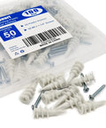 Heavy Duty Self Drilling Drywall Anchors Kit With Screws Size Eight One And One Quarter Inch 100 Piece Assortment