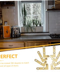 Hidden 360 Degree Rotating Hinge Set for Cabinets and French Doors, Concealed Door Hardware in kitchen with countertop view
