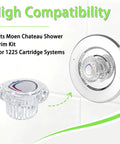 Shower Handle Replacement Kit For Chateau Single Handle Tub And Shower Faucets Fits 1225 Cartridge Includes Screws And Knob Insert Chrome