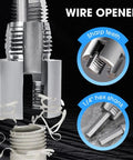 Heavy Duty Electric Drill Pipe Threader Kit For 1/2 Inch And 3/4 Inch Pvc Pipes With Multi-Size Dies, featuring wire opener tool.