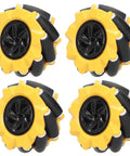 Omnidirectional Mecanum Wheel For DIY Robotics, 80mm Size, Four Wheel Drive Omnidirectional Wheel With Drift And 45 Degree Tilt