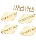 Old School Bronze Antique Hinge Set For Cabinets And Jewelry Boxes 2 Pack 46x35mm with screws, vintage rustic hardware