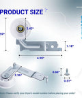 Upgraded Dual Ball Bearings Dryer Idler Pulley With Sturdy Clip Compatible With Samsung Dryers, product size diagram shown
