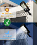 Outdoor Solar Lights 4 Pack 1000 Lumens Motion Sensor Security Flood Lights Waterproof IP65 Easy No Wires Setup Solar Powered