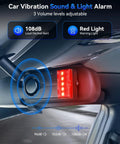 108dB Car Alarm System With 2 in 1 Vibration Sensor And Red Light Warning Wireless Remote Anti Theft Vehicle Alarm For RV SUV And Truck Magnetic Install Design For Quick Setup Loud Alarm And Visual Alert That Scares Off Thieves on car window