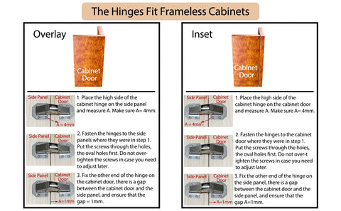 Installation guide for Hidden Hinges For Frameless Cabinet Doors Concealed Surface Mount 10 Pack Nickel Plated Cold Rolled Steel