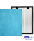 Replacement Filter For KVV And Unbeaten Pets 300 Air Purifiers Pack Of 2, H13 True HEPA With Activated Carbon And Washable Pre Filter