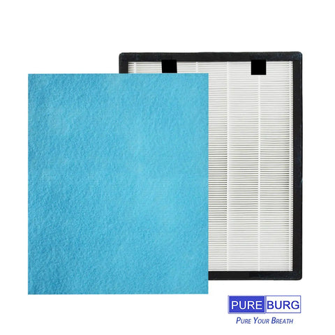 Replacement Filter For KVV And Unbeaten Pets 300 Air Purifiers Pack Of 2, H13 True HEPA With Activated Carbon And Washable Pre Filter