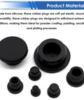 Assorted Rubber Plugs Set With Ninety Pieces Nine Sizes From One Inch To One Fifth Inch Silicone Stoppers for sealing holes.