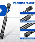 Detailed view of Hella Durable 7.5 Inch Gas Struts 10 Lbs Lift Support With 10Mm Ball Stud Ends for RV Cabinets Safes Toolboxes.